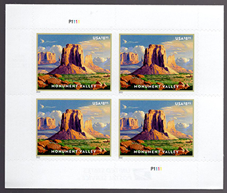U.S. #5666 Monument Valley Pane of 4