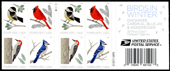 U.S. #5320b Birds in Winter Booklet of 20