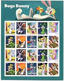 U.S. #5503 Bugs Bunny, Pane of 20