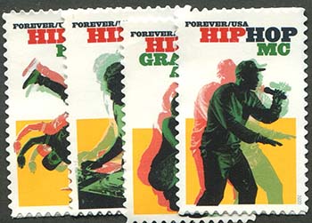 U.S.  #5480-83 HipHop, 4 Singles