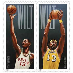 U.S. #4951a Wilt Chamberlain Pair