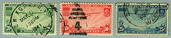 U.S. #C20-22 Trans Pacific Issue - Used