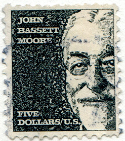 U.S. #1295 $5 John Bassett Moore Used
