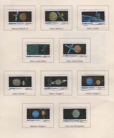 U.S. #2568-77 Space Exploration, 10 Singles Used