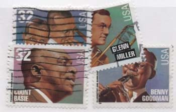 U.S. #3096-99 Big Band Leaders, 4 Singles Used