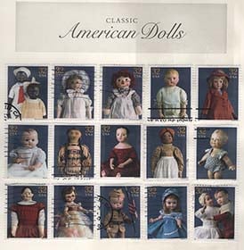 U.S. #3151a-o Classic Dolls, 15 Singles Used