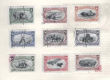 U.S. #3209a-i Trans-Mississippi, 9 Singles - Used