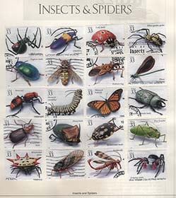 U.S. #3351a-t Insects and Spiders, 20 Singles Used