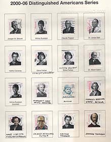 U.S. #3420-36 Distinguished Americans Used