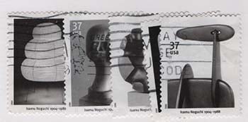 U.S. #3857-61 Isamu Noguchi, 5 Singles Used