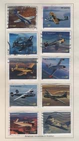 U.S. #3916-25 Advances in Aviation, 10 Singles Used