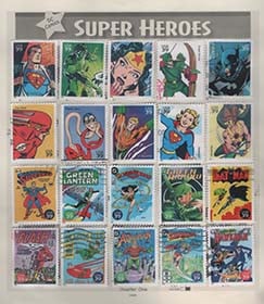 U.S. #4084a-t DC Comics Super Heroes, 20 Singles Used