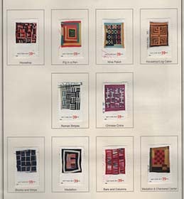 U.S. #4089-98 Quilts of Gee's Bend, 10 Singles Used