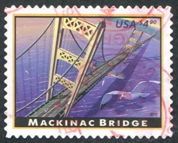 U.S. #4438 Mackinac Bridge Priority Mail Used