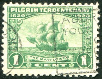 U.S. #548 The 'Mayflower' 1c Used