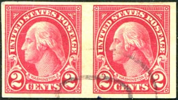 U.S. #577 2c George Washington Used Pair