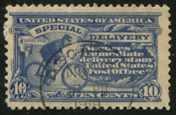 U.S. #E10 Messenger on Bicycle Used