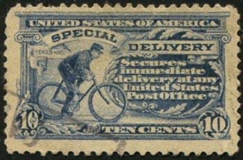 U.S. #E11 Messenger on Bicycle Used