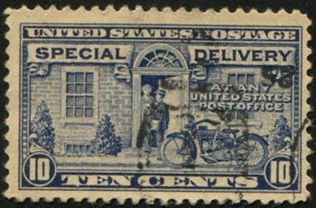 U.S. #E12 Motorcycle Delivery 10c Used