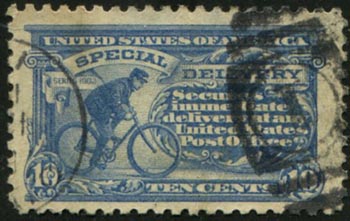 U.S. #E9 Messenger on Bicycle Used