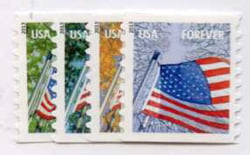 U.S. #4766-69 A Flag for All Seasons (Avery), 4 Singles