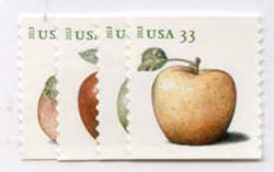 U.S. #4731-34 Apples (from Coil), 4 Singles