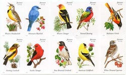 U.S. #4891a Songbirds Block of 10