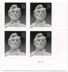 U.S. #4860 President Lincoln PNB of 4