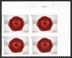 U.S. #4741 2013 Love Stamp PNB of 4