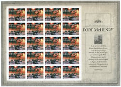 U.S. #4921 Fort McHenry, War of 1812 Pane of 20....