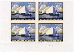 U.S. #4873 USS Arizona Express Mail PNB of 4