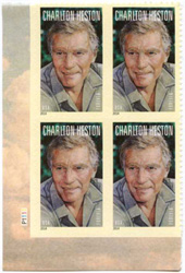 U.S. #4892 Charlton Heston PNB of 4