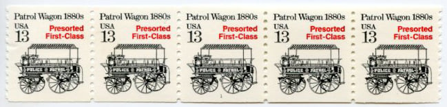 U.S. #2258 13c Patrol Wagon PNC(5) #1