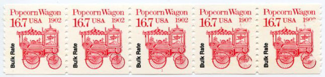 U.S. #2261 16.7c Popcorn Wagon 1902 PNC(5) #1