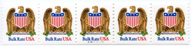 U.S. #2602 Bulk Rate USA Eagle PNC(5) #A32333