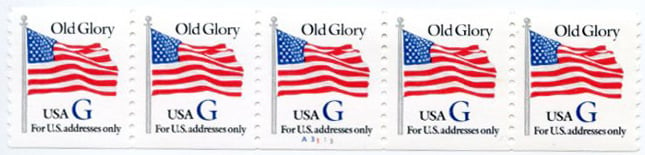 U.S. #2890 (32c) Old Glory 'G' PNC(5) #A5427