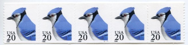 U.S. #3053 20c Blue Jay PNC(5) #S11111