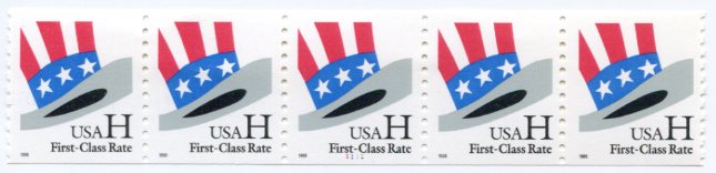 U.S. #3264 Uncle Sam's Hat 'H' Rate 1st Class PNC(5) #3343