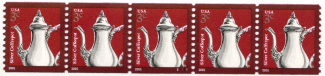 U.S. #3759  3c Silver Coffee Pot PNC(5) #S1111