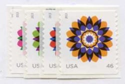 U.S. #4722-25 Keleidoscope Flowers, 4 Singles