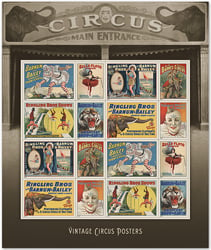 U.S. #4905 Vintage Circus Posters, Pane of 16