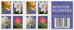 U.S. #4865b Winter Flowers Dbl-Sided Booklet of 20