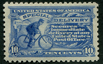 U.S. #E10 Messenger on Bicycle - Mint