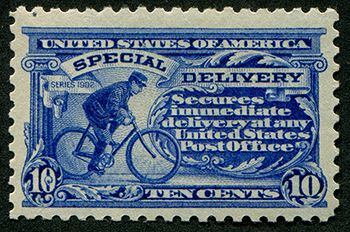 U.S. #E9 Messenger on Bicycle - Mint