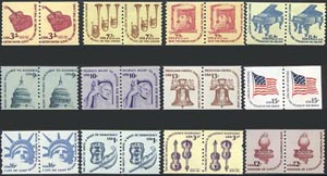 U.S. #1613-1816 Americana MNH Pairs