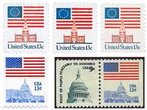 U.S. #1622-25 Regular Issues of 1975-81 MNH