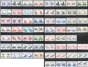 U.S. #1897-2468 Transportation Pairs MNH