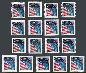 U.S. #3965-85 Lady Liberty & Flag Issues of 2005-06
