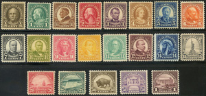 U.S. #551-71 Mint - Regular Issues of 1922-25