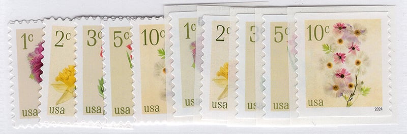 U.S. #5897/5906 2024 Floral Regular Issues